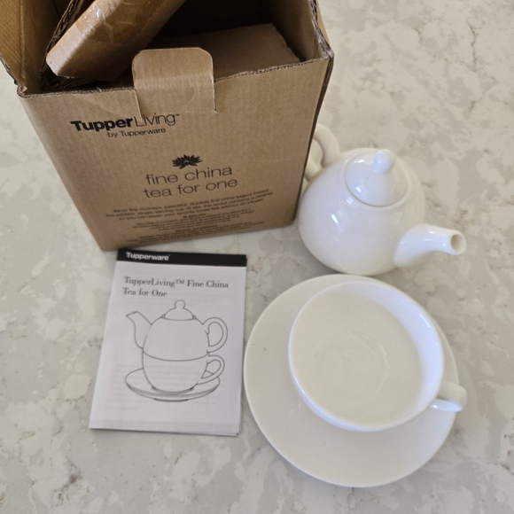 ☕️🫖NWT‼️ Tupperliving Fine China Teapot for One - Picture 6 of 9